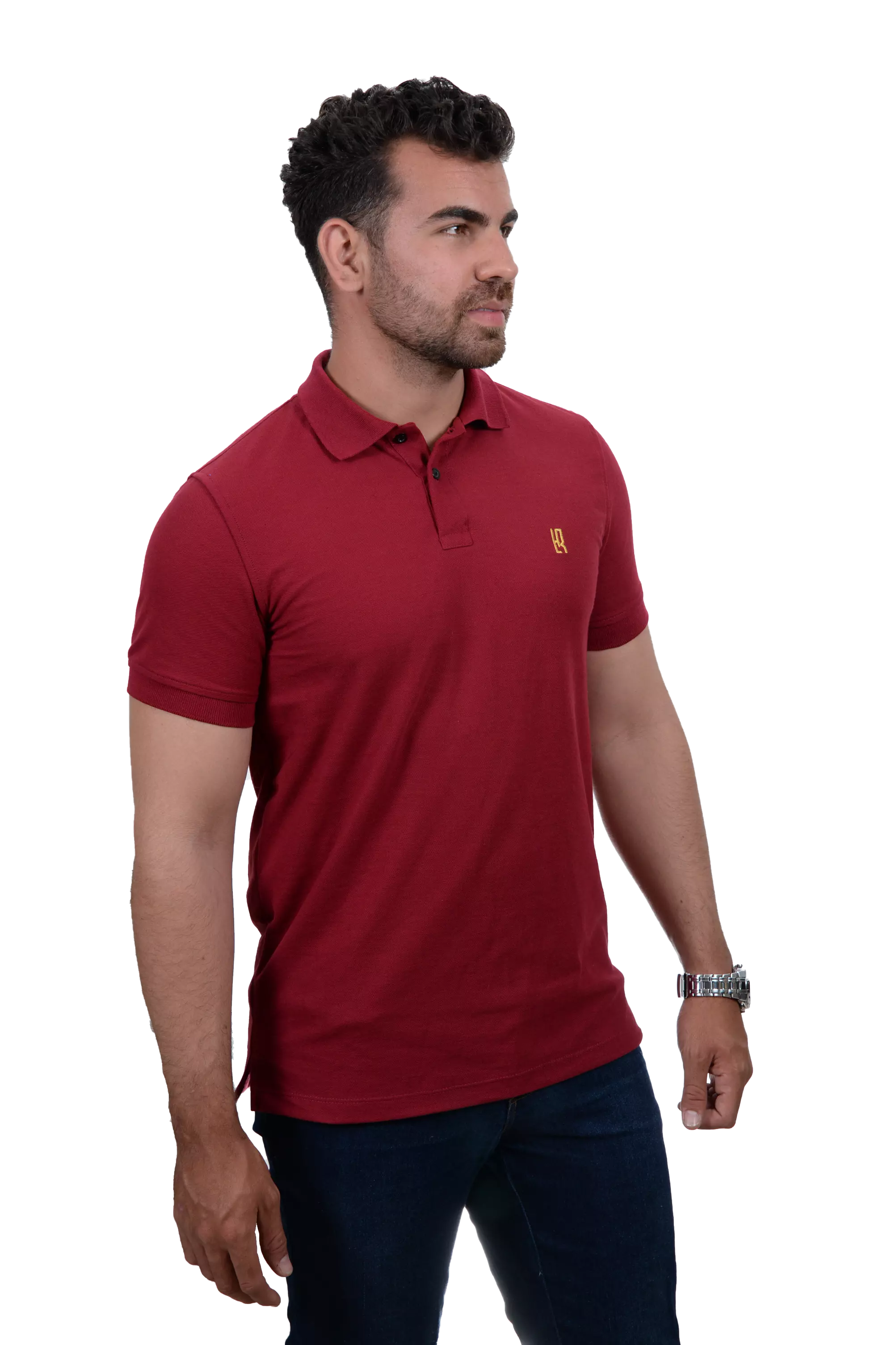 Camiseta tipo polo básica para hombre color vino tinto – Grupo LUTHIER