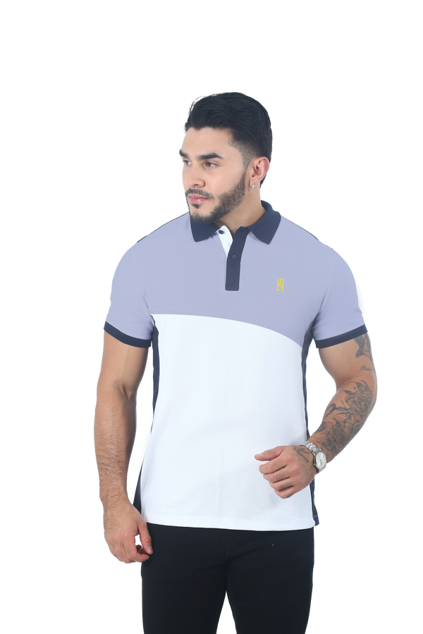 Camisas tipo top polo combinadas