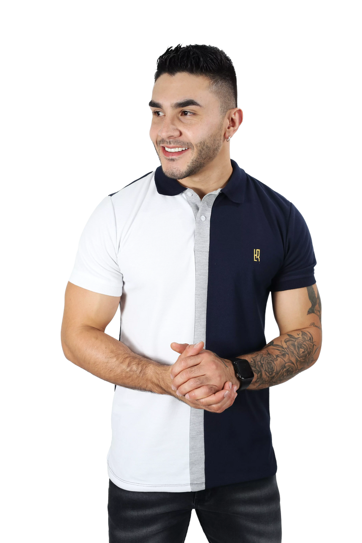 Camisa polo azul oscuro sales