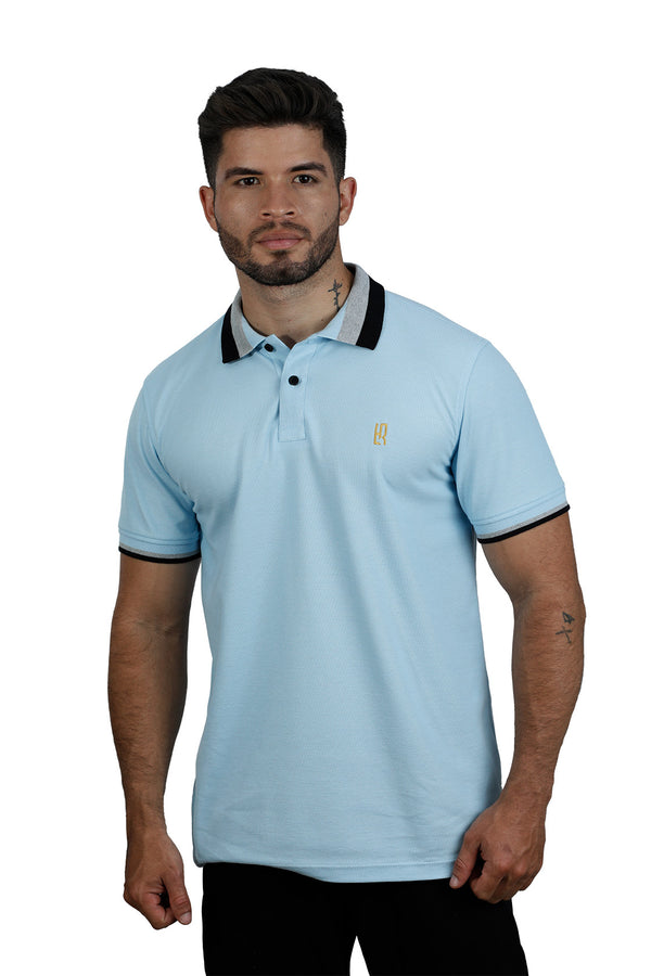 POLO BASICA  CELESTE  001P1
