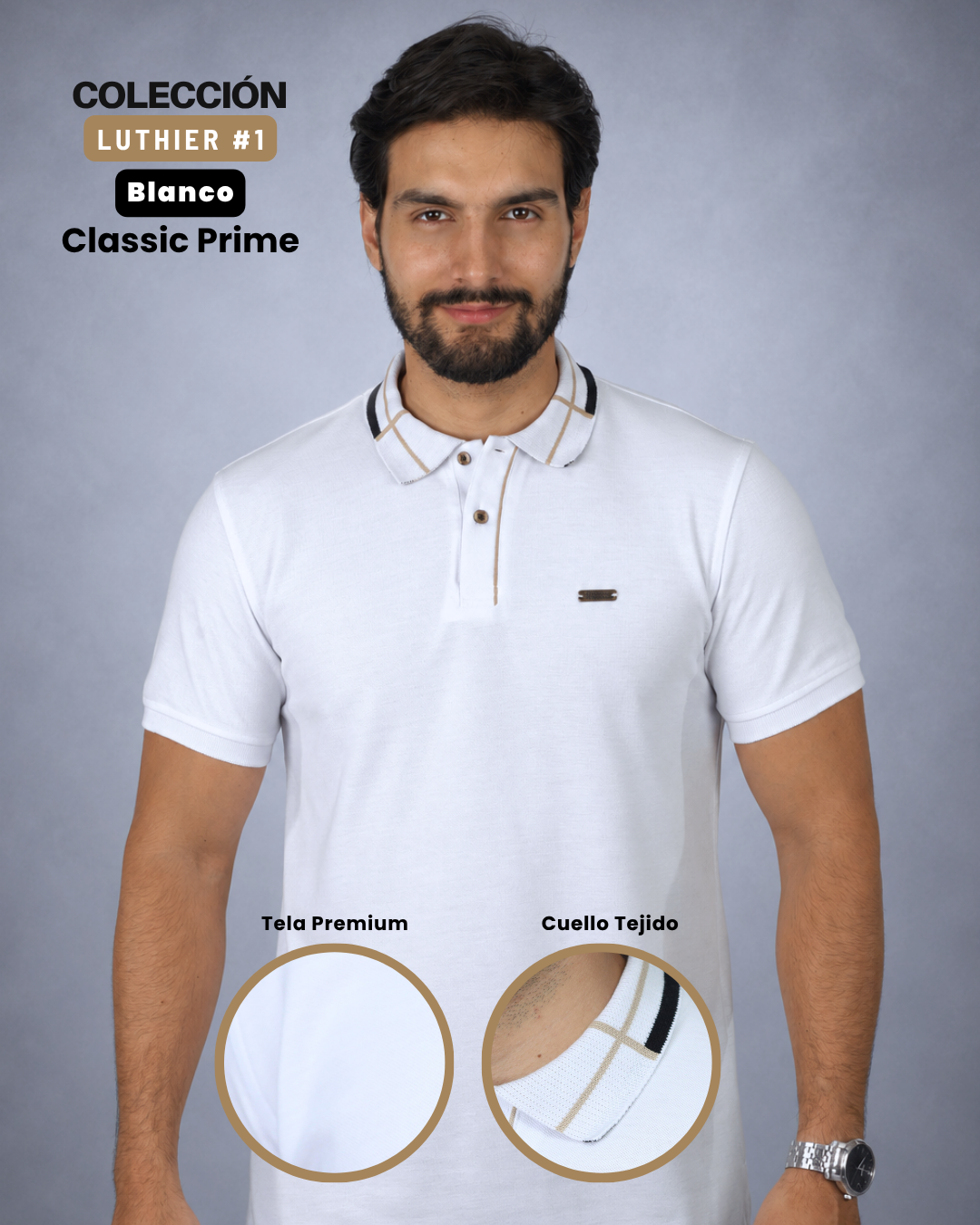 Camiseta Tipo Polo Combinada Para Hombre Especial