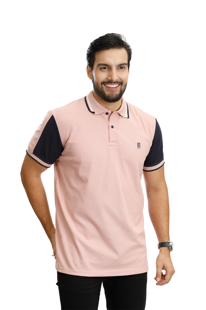 grupo luthier lado 3 camisetas tipo polo combinada para hombre combinada color guayaba azul oscuro 