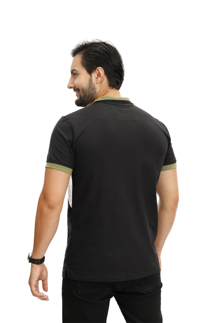 grupo luthier lado 4 camisetas tipo polo combinada para hombre combinada color negro verde aceituna blanco 