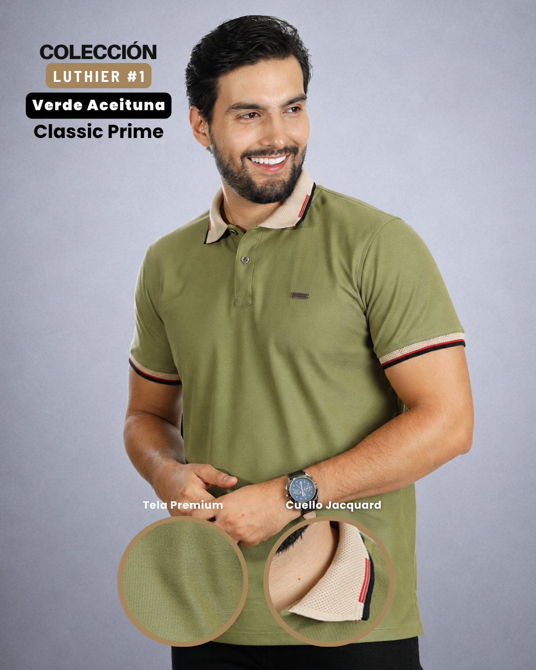 Camiseta Tipo Polo Combinada Para Hombre Especial